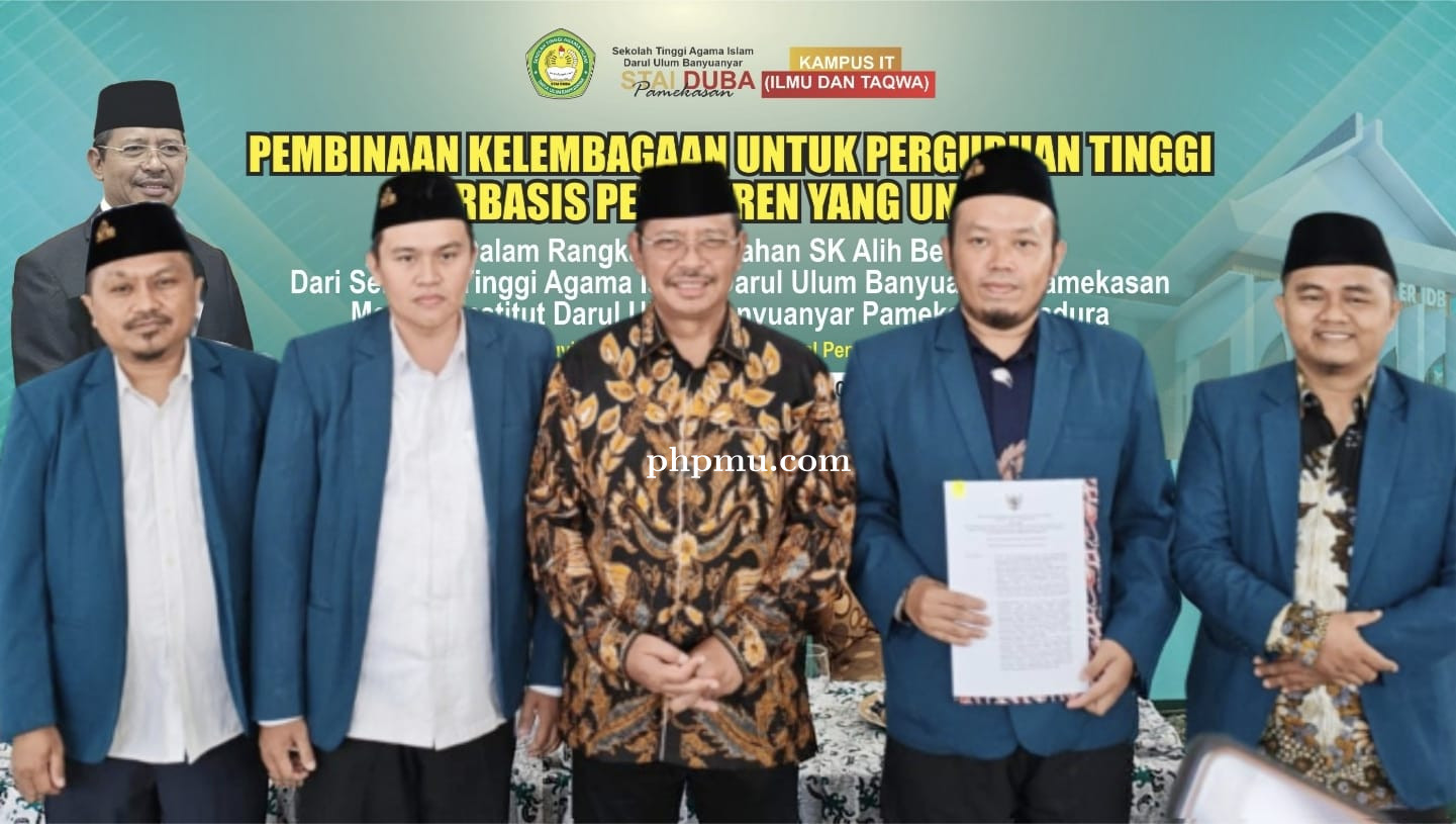 STAI DUBA Resmi Beralih Bentuk Menjadi Institut Darul Ulum Banyuanyar (IDB) Pamekasan Madura